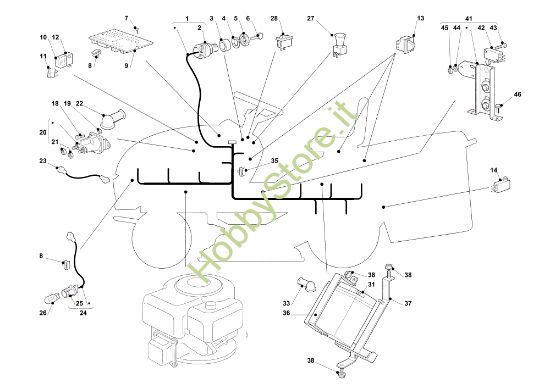 Picture of Impianto elettrico OM 101C/16K H Cat.2013 Trattorino