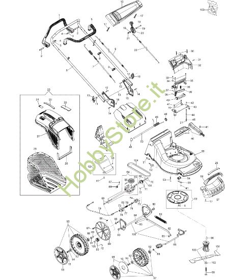 Picture of Esploso MAX 53 TBX ALLROAD ALUMINIUM Rasaerba