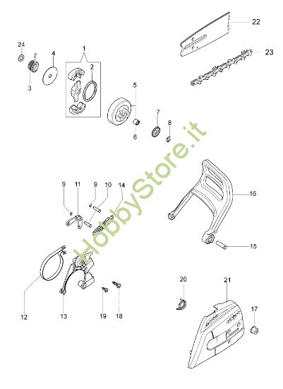 Picture of Copricatena e frizione GS 35 C (Euro 1) Motosega