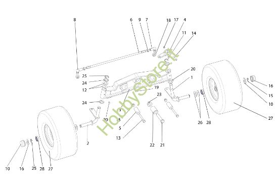 Picture of Assale anteriore OM 92S/16H Cat.2014 Trattorino