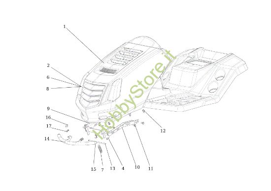 Picture of Cofano (2/2) OM 92S/16H Cat.2014 Trattorino
