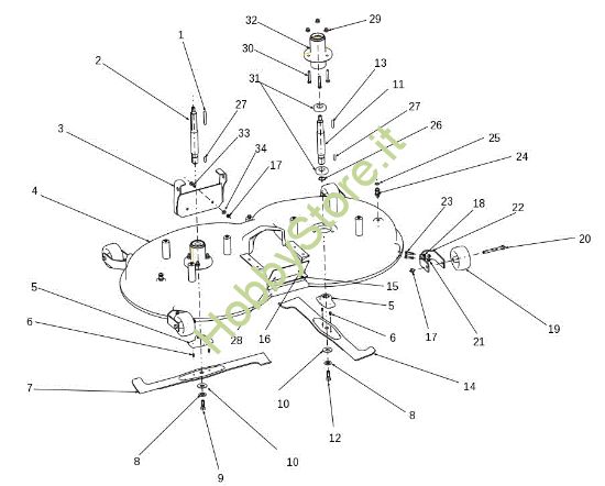 Picture of Piatto di taglio (1/2) OM 124S/22 H Cat.2014 Trattorino