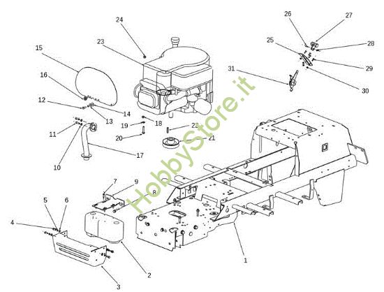 Picture of Motore OM 106S/17,5H Cat.2014 Trattorino