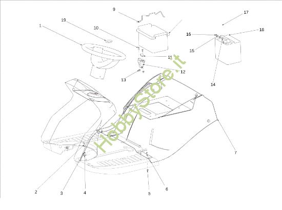 Picture of Cofano (2/3) OM 106S/17,5H Cat.2014 Trattorino