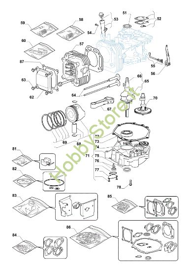 Picture of Gruppo motore OM 84/14,5 K H Cat. 2014 Trattorino