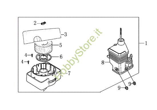 Picture of Filtro aria MH 170RK (K700 H - SN T210) Motozappa (solo per il mercato francese)