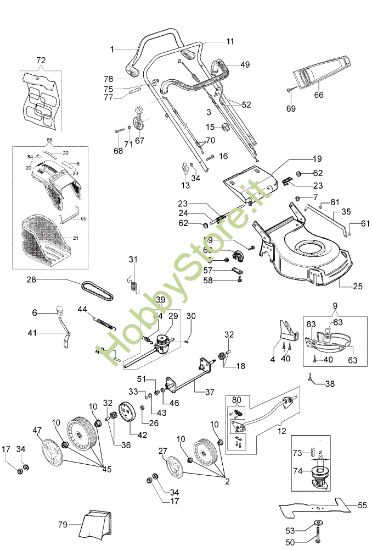 Picture of Esploso completo G 48 TH MULCH COMFORT PLUS Rasaerba