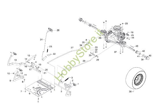 Picture of Comando freno e trasmissione OM 95/16 K H Trattorino