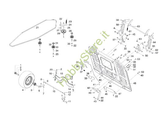 Picture of Assale anteriore e supporto cesto OM 105/16 K H Trattorino