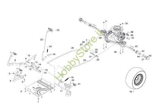 Picture of Comando freno e trasmissione OM 105/16 K H Trattorino