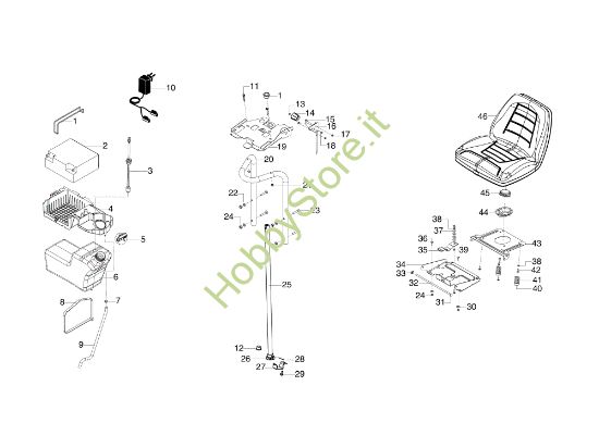 Picture of Serbatoio e sedile OM 105/16 K H Trattorino