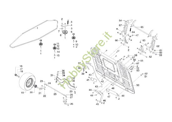 Picture of Assale anteriore e supporto cesto OM 95/15,5 H Trattorino