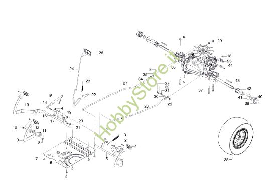 Picture of Comando freno e trasmissione OM 95/16 H Trattorino