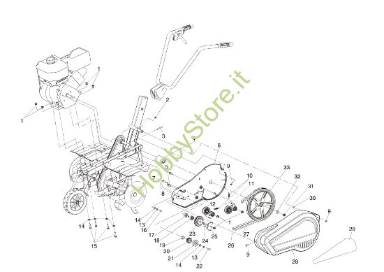 Picture of Esploso 2 MH 170 RKS (K700 H SN T210) Motozappa