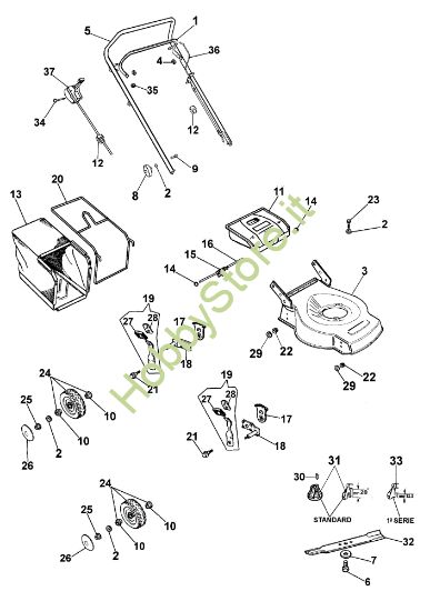 Picture of Esploso completo G 47 X Rasaerba
