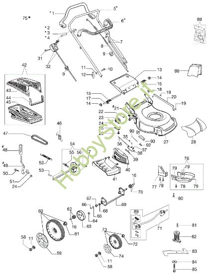 Picture of Esploso completo GV 53 TK ALL ROAD PLUS 4 (K800) Rasaerba