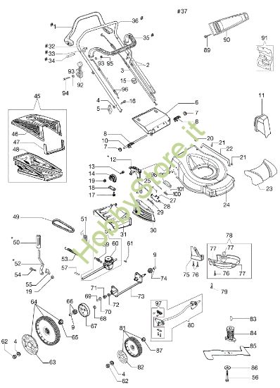 Picture of Esploso completo GV 53 TBX ALLROAD PLUS 4 Rasaerba