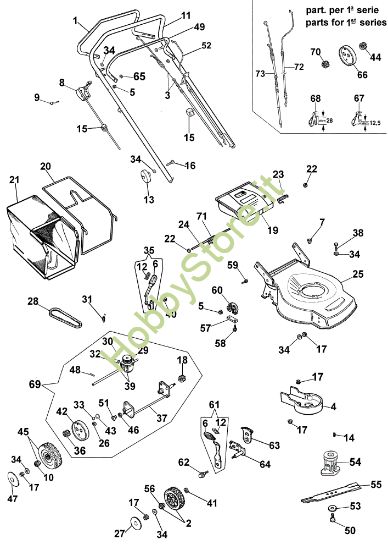 Picture of Esploso completo G 47 TQ Rasaerba