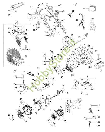 Picture of Esploso completo G 48 TBXE ALLROAD PLUS 4 Rasaerba