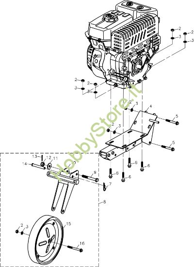 Picture of Ruotino MH 197 RK (K800 HC) Motozappa