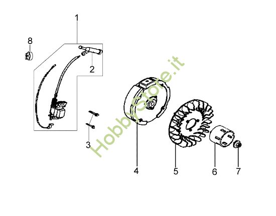 Picture of Volano e bobina MH 197 RK (K800 HC) Motozappa