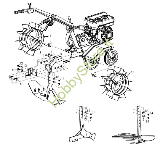 Picture of Optional MH 175 RK (K800 HT) Motozappa