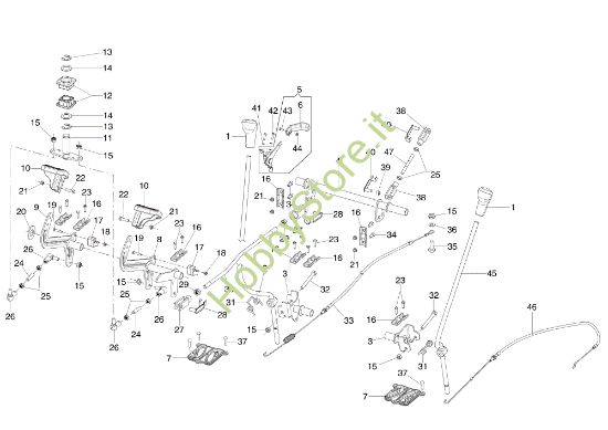 Picture of Comando freno MISTRAL 72/12,5 K H (3in1) Trattorino