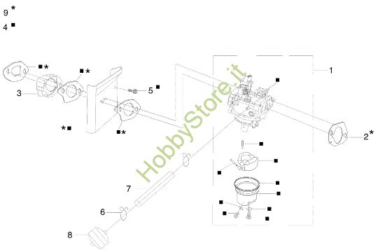 Picture of Carburatore MISTRAL 72/12,5 K H (3in1) Trattorino