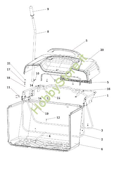 Picture of Sacco raccoglierba OM 106/24 KH (K2400AVD V-Twin) Cat. 2015 Trattorino
