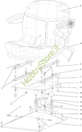 Picture of Sedile CHEYENNE (B&S) 110 4x4 Cat. 2015 Trattorino