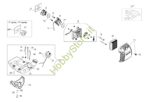 Picture of Serbatoio e filtro aria BC 300 S Decespugliatore