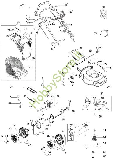 Picture of Esploso completo G 44 TK COMFORT PLUS (K500) Rasaerba