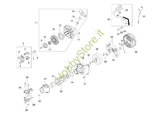 Picture of Avviamento e frizione 741 Decespugliatore