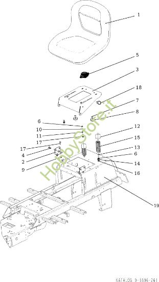 Picture of Cofano (1/3) OM 107 L/24 KH (K2400AVD V-Twin) Cat. 2016 Trattorino