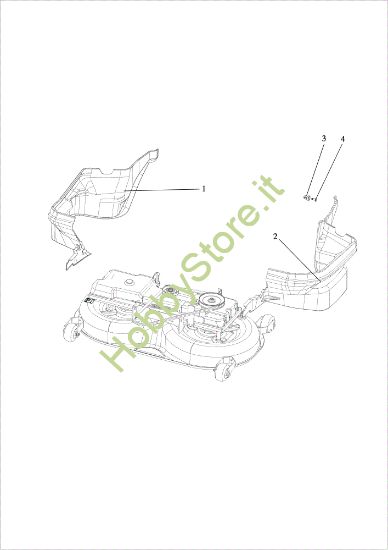 Picture of Piatto di taglio (2/2) OM 124/24 KH (K2400AVD V-Twin) Cat. 2016 Trattorino
