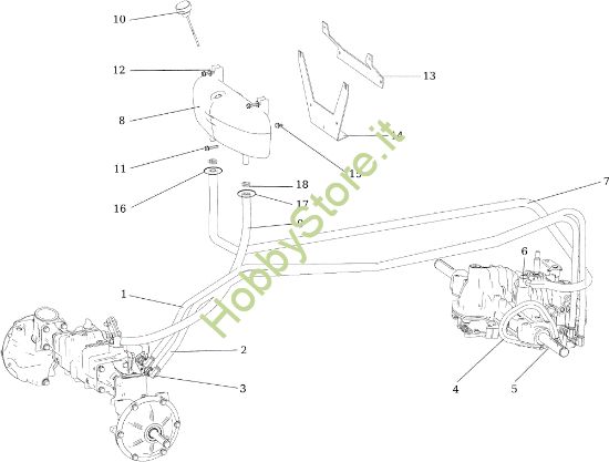 Picture of Circuito idraulico OM 106/24 KH (K2400AVD V-Twin) 4X4 Cat. 2016 Trattorino
