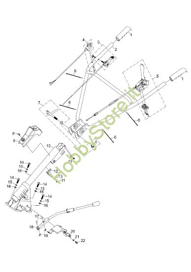 Picture of Manubrio MH 197 RKS (K800 HC) Motozappa