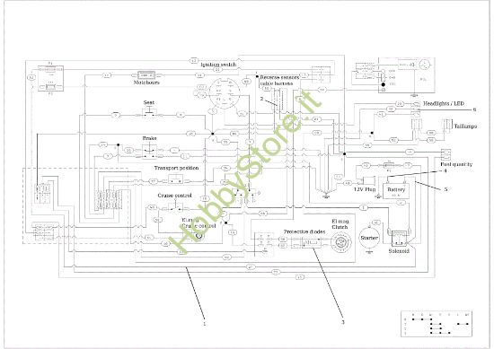 Picture of Schema elettrico (disegno) CHEYENNE (B&S) Cat. 2017 Trattorino