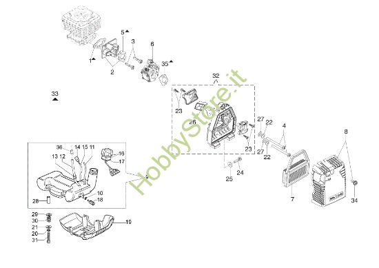 Picture of Serbatoio e filtro aria SPARTA 381 T Decespugliatore