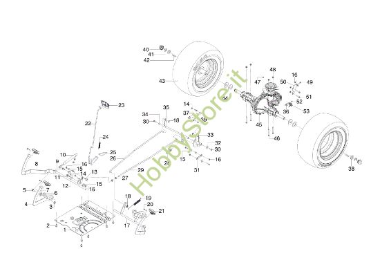Picture of Comando freno e trasmissione OM 105/17,5 H Cat. 2017 Trattorino