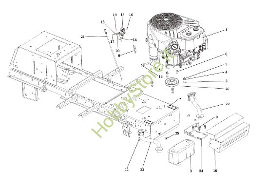 Picture of Motore OM 106/24 KH (K2400AVD V-Twin) Cat. 2017 Trattorino