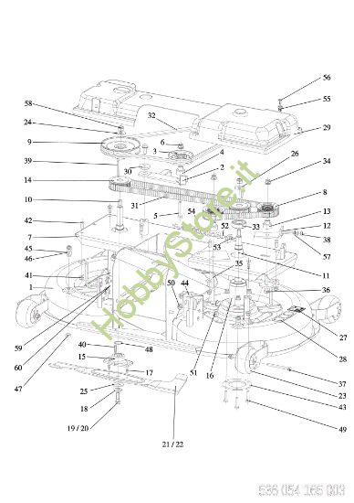 Picture of Piatto di taglio (1/2) OM 106/24 KH (K2400AVD V-Twin) 4X4 Cat. 2017 Trattorino