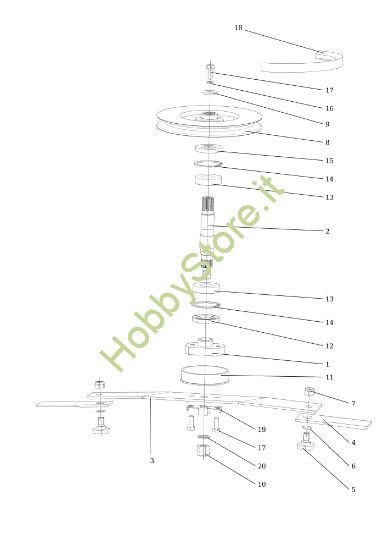 Picture of Piatto di taglio (2/2) APACHE 92 EVO (K2400AVD V-Twin) Cat.2017 Trattorino