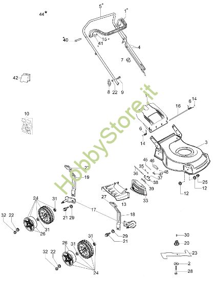 Picture of Esploso completo G 48 PK COMFORT SD (K 600 AUTOCHOCKE) Rasaerba