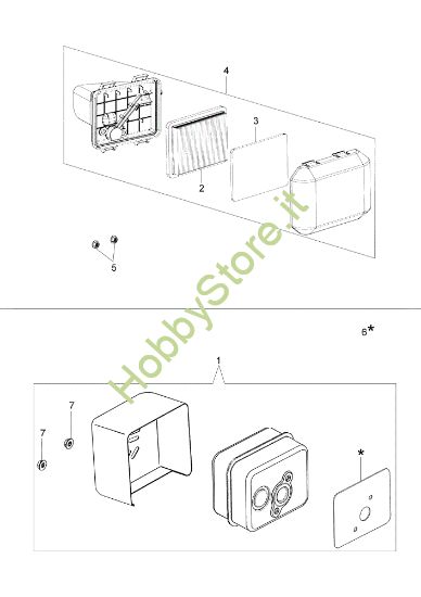 Picture of Filtro aria e marmitta G 48 PK COMFORT SD (K 600 AUTOCHOCKE) Rasaerba