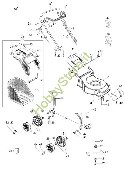 Picture of Esploso completo G 48 PK COMFORT PLUS (K600) (2018) Rasaerba