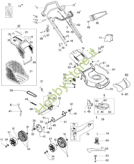 Picture of Esploso completo G 48 TBX COMFORT PLUS (2018) Rasaerba