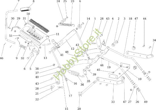 Picture of Regolazione piatto di taglio OM 124/22 HP Cat. 2019 Trattorino
