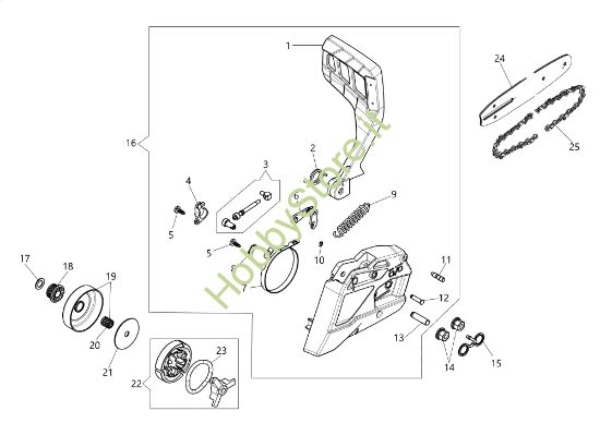 Picture of Frizione e freno GS 45 (Euro 1) Motosega