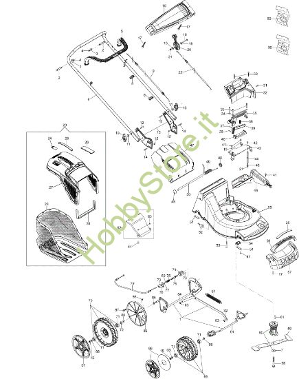 Picture of Esploso completo MAX 53 PK ALLROAD ALUMINIUM (K800) (2018) Rasaerba